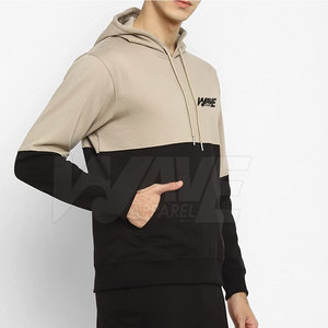 Sweat-shirts à capuche pour hommes avec logo personnalisé OEM, 100% coton, motif uni, style décontracté, cordon de serrage à la capuche, poignets côtelés, respirant pour l'hiver - Product Image 3