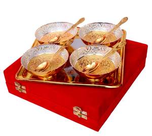 Tazón decorativo para aperitivos y postres de bajo precio con cuchara y juego de bandejas para artículos de decoración del hogar con caja de terciopelo - Product Image 6