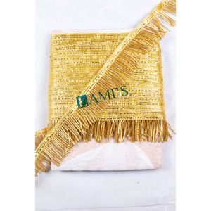 Vente en gros de franges de lingots métalliques dorés, franges de lingots métalliques personnalisées OEM, décorations religieuses liturologiques, franges dorées - Product Image 2
