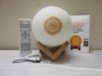 Lampu Bulan Digital 3D LED Warna-warni dengan Speaker Quran, Kontrol Aplikasi Sentuh, Radio FM, Rekaman Quran, 35 Qari, 28 Terjemahan