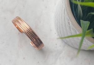 Engraved traditional copper <b>bracelet</b> <b>for</b> men <b>women</b> arthritis joint pain relief <b>magnetic</b> therapy wellness gift from india - Product Image 3