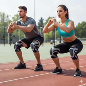 Bandages et manchons de genou RexFit Sports avec logo personnalisé pour la musculation, les squats, le cross-training et le fitness - Product Image 2