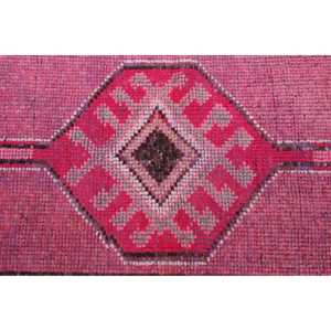 Vintage <b>Runner</b> <b>Rug</b>, 2.8x9.5 ft Turkish <b>Rug</b>, Pink Ombr Wool <b>Rug</b> - Product Image 3