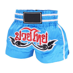 กางเกงมวยไทยขาสั้นแบบนิ่มสำหรับผู้ชายกางเกงต่อยมวย MMA สำหรับเด็กคิกบ็อกซิ่ง - Product Image 1