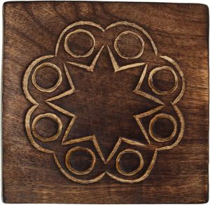 Wooden <b>Bar</b> Coasters for Drinks-Decorative Cocktail - Crafted from Seasonal Wood-Round Shape Coaster-Set of 6 <b>Bar</b> - Product Image 5