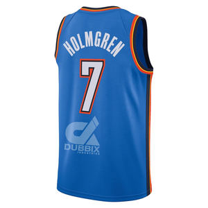 Maillot de basket-ball pour homme 2024, style américain, noir, de haute qualité, cousu, uniforme respirant, 3D, Gilgeous-Alexander 2, Giddey 3, vente en gros - Product Image 1