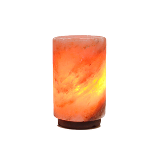Lámpara de sal del Himalaya con forma de cilindro orgánico aprobado por HACCP, Bombilla de cable eléctrico tallada para decoración del hogar, artesanías naturales saludables - Product Image 5