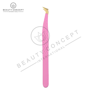 Meilleures ventes Pince à épiler rose personnalisée en acier inoxydable faite à la main Respectueux de l'environnement par Beauty Concept - Product Image 3
