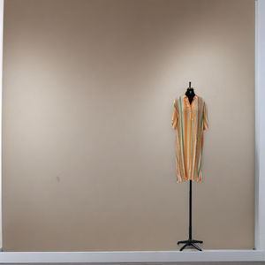 Vestido túnica informal con botones a rayas de algodón 100% transpirable para mujer, de verano India ropa ligera, vestido Vintage Natural - Product Image 5