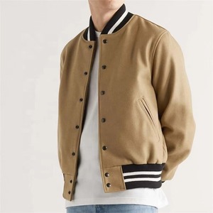 <b>Men's</b> Winter Wool Varsity <b>Jacket</b> Comfortable and Windproof Letterman Style with <b>Light</b> Canvas CollegeBaseballjacket for <b>men</b> - Product Image 5