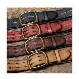 Ceinture en cuir véritable de vache de haute qualité pour homme, style streetwear, best-seller, avec boucle automatique en alliage - Product Image 4