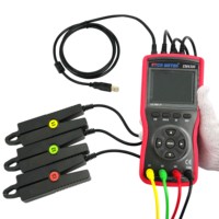 Voltmeter Digital Tiga Fasa Portabel EM4300 dengan LCD TFT Warna 2,8 inci dan Penyimpanan 500 Grup