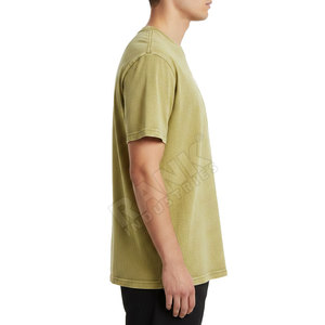 T-shirts pour hommes en coton délavé, style unique, logo personnalisé, meilleur matériau, en stock, nouvelle tendance - Product Image 4