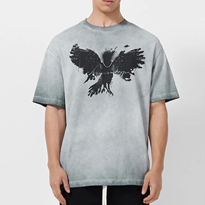 เสื้อยืดฮิปฮอปผ้าฝ้าย100% สีดำสำหรับผู้ชายเสื้อยืดระบายได้ดีลายแบบกำหนดเอง - Product Image 1