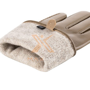 Customized Design Breathable Winter Outdoor Travel Fashion Leather <b>Gloves</b> Touchscreen <b>Wool</b> Lining Low MOQ in Stock - Product Image 4