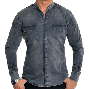 Chemises en jean décontractées de haute qualité pour hommes, chemise en jean en coton à vendre - Product Image 6