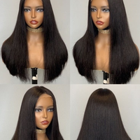 Perruques Lace 360 de 6 pouces de profondeur, cheveux humains vierges indiens Remy, ligne de cheveux pré-épilée, bande élastique amovible, double trame faite à la machine