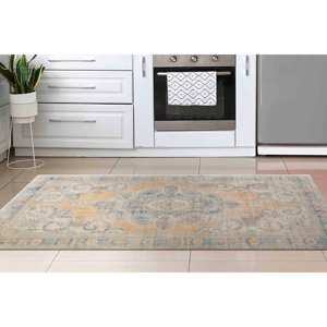 Tapis personnalisé de style vintage : accent moutarde, tapis antidérapant, tapis en chenille - Product Image 3