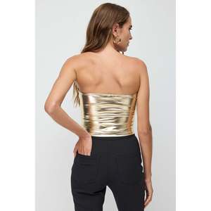 Blusa Casual de Poliéster con Cuello Redondo y Manga Corta con Logotipo en la Parte Delantera - Product Image 5