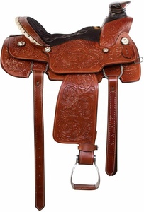 อานม้าหนังวัวนิ่มแบบตะวันตกอุปกรณ์เหล็กแกะสลักด้วยมือสำหรับขี่ม้าผลิตภัณฑ์ขี่ม้า - Product Image 4