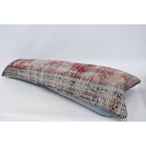Multicolor Vintage Pattern Wool <b>Pillow</b> 12x48 Inch Decorative Cushion Woven Kantha Patchwork Technique - Product Image 5