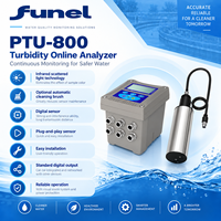 Analyseur de turbidité numérique en ligne FUNEL PTU800 en acier inoxydable SUS316L pour eau de mer, capteur RS485 Modbus, 0,01-4000 NTU, précision 5%