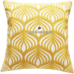 Funda de cojín cosida con cadena de lana bordada de Cachemira hecha a mano para sofá, sala de estar, producto de ITHL - Product Image 4