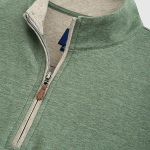 Jersey de cuello redondo de lana con cremallera de medio cuarto personalizado para hombre, suéteres de punto transpirables para invierno, venta al por mayor, barato - Product Image 4