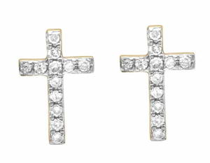 Haute sur demande Croix Diamant Boucles D'oreilles Cristal Pave Moissanite Diamant Boucles D'oreilles Fine Jewelry Boucle D'oreille Disponible en Vrac - Product Image 1