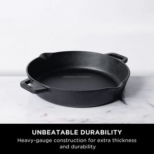 Wok Chino Redondo Moderno de Hierro Fundido Plateado de 20 cm con Mangos de Madera, Compatible con Cocina de Gas Ecológica, para Uso Doméstico - Product Image 4