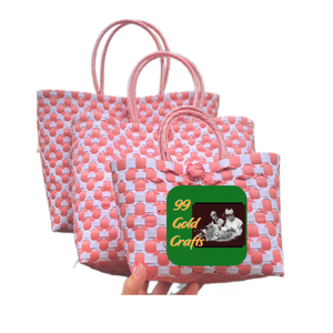 Top Trending 2024 Mexican <b>Tote</b> Handwoven Market Bags <b>Plastic</b> <b>Totes</b> Beach Summer Bag Boho Recycled Unique Colorful Basket - Product Image 1