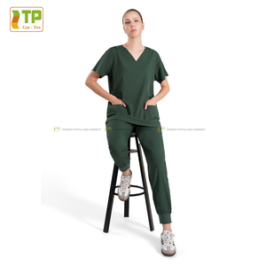 ชุดเครื่องแบบโรงพยาบาลดีไซน์โพลีสแปนเด็กซ์ชุดเครื่องแบบพยาบาลจากเวียดนาม - Product Image 3