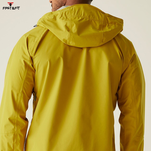 Customized Lightweight Breathable Waterproof Windbreaker Canvas Stand Collar Hooded Front Logo Plus Size <b>Jacket</b> - Product Image 5