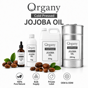 Huile de Jojoba Pure en Vrac Simmondsia Chinensis Pressée à Froid Cosmétique Brute Vente en Gros Marque Privée OEM Soin Visage Cheveux Cuticules - Product Image 1