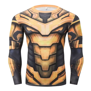 Unisex Long Rash Guard for Adults Custom Print BJJ Spandex with UV Protection and <b>Compression</b> Wholesale Sport Shorts - Product Image 6