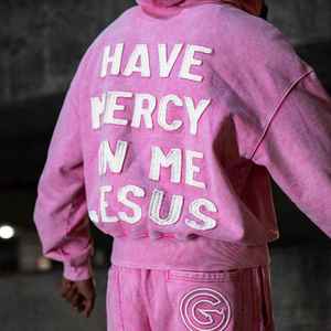 Sudadera con capucha de gran tamaño 100% algodón 400 GSM para hombre desgastado lavado ácido bordado de peso pesado sudadera térmica Digital de invierno - Product Image 4