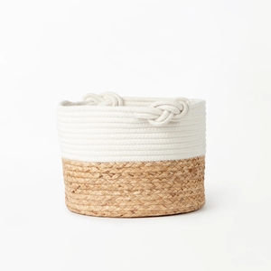 Cesta ecológica más vendida, cestas mixtas de algodón con jacinto de agua, almacenamientos de fabricante de Vietnam - Product Image 6