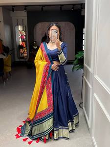 Multi-Color Designer Navratri Chaniya Choli Traditionnel Gujarati Lehenga Choli Prêt-à-porter pour la fête et la robe de nuit Garba - Product Image 3