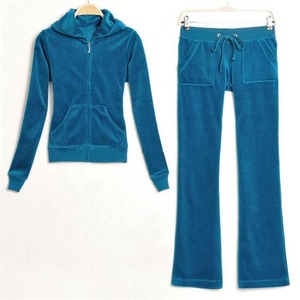 Best OEM Service Full Zip Up Plain <b>Velvet</b> <b>Women</b> Velour <b>Jogger</b> Set Good High Quality Track Suit <b>Women's</b> Gym Tracksuit 2026 - Product Image 5