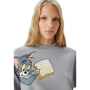 Sudaderas de Cuello Redondo para Mujer, a la Moda, 100% Algodón, Logotipo Personalizado, Impresión Frontal, Manga Larga, Tops de Invierno, Venta al Por Mayor - Product Image 4