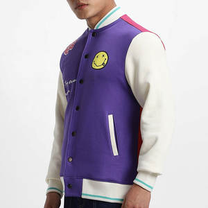 Cantidad a granel de ropa para exteriores, la mejor venta, chaqueta Collage Letterman para hombre, chaqueta universitaria de béisbol con estilo de botón de aspecto atractivo para hombre - Product Image 2