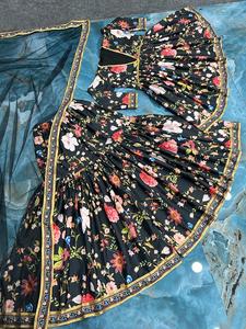 Costume indien de créateur pour femmes robe imprimée numérique en soie crêpe pakistanaise Salwar Kameez dernières fêtes de mariage tarif de gros - Product Image 2