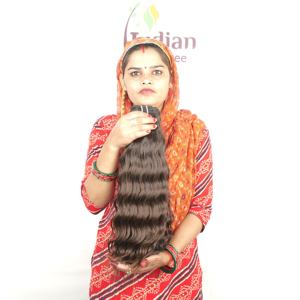 Véritable Produit de Nouvelle Qualité en Gros Cheveux Humains Indiens Naturels Remy Ondulés Couleur Noir Paquets Meilleure Vente Directement de l'Inde - Product Image 2