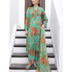 Precio barato transpirable y cómodo mujeres islámicas Camisa larga y pantalones conjuntos Impresión digital vestidos casuales para mujeres - Product Image 1