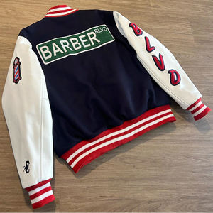 Chaqueta cosida personalizada para hombre chaqueta de invierno con mangas de béisbol Letterman chaquetas de hombre de talla grande de béisbol personalizadas - Product Image 3