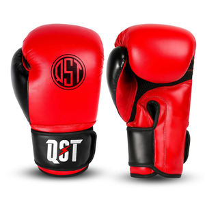 ถุงมือชกมวยหนังสังเคราะห์แบบปรับได้ดูดซับความชื้นแบบเจาะโลโก้ได้ผลิตตามสั่ง - Product Image 4