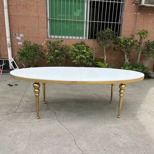 Luckygoods CZ210511-33 <span class=keywords><strong>Tavolo</strong></span> <span class=keywords><strong>Rotondo</strong></span> <span class=keywords><strong>Barocco</strong></span>, Tavolino da Caffè Dorato, <span class=keywords><strong>Tavolo</strong></span> per Matrimoni, Arredamento per Hotel, Fornitura Diretta dalla Fabbrica - Product Image 2