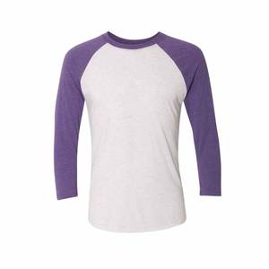 Estilo americano o cuello en blanco hecho a medida de alta calidad streetwear manga raglán camiseta - Product Image 3