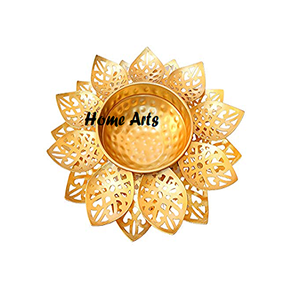 Cuenco de flores decorativo de diseño antiguo Cuenco de flores pulido de oro de latón de Calidad exclusiva Urli para superventas - Product Image 5