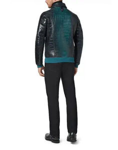 Nueva chaqueta de piel en relieve de piel de cuero Unisex al por mayor chaqueta de cuero de moda de piel de vaca genuina para hombre - Product Image 3